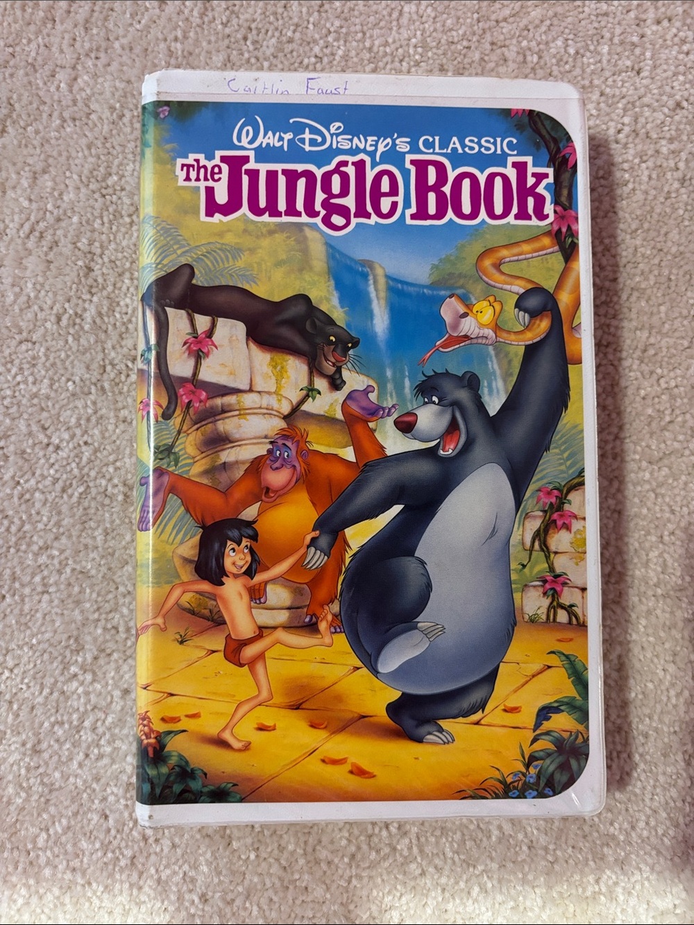 Disney The Jungle Book VHS Cover – Colorful Character Art